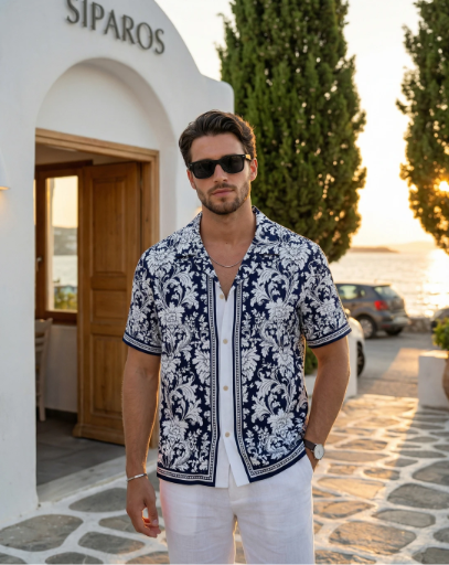 ELVYANA Men Regular Fit Graphic Print