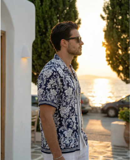 ELVYANA Men Regular Fit Graphic Print